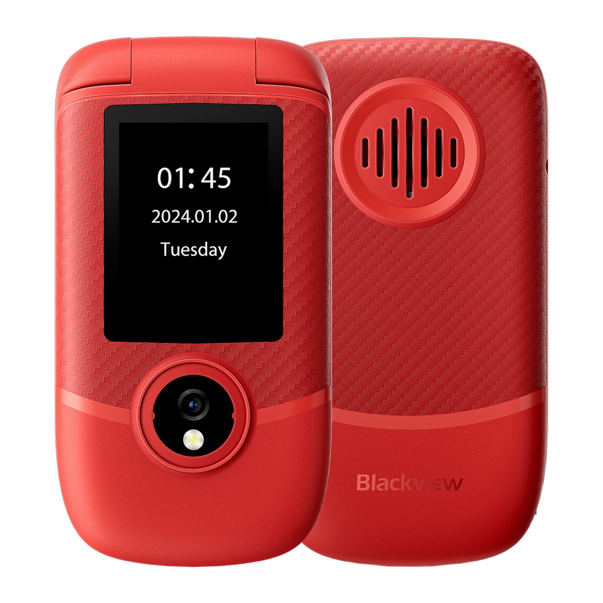 Blackview N2000 Flip Phone 1500mAh 48MB+128MB Two Display SOS RTOS Fast Quick Call Dial Push Button Folded 3G 4G Smartphone